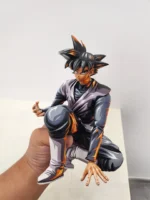 25CM 2d comic color Dragonball figure repaint-goku-black