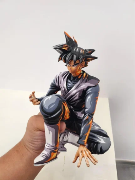 25CM 2d comic color Dragonball figure repaint-goku-black