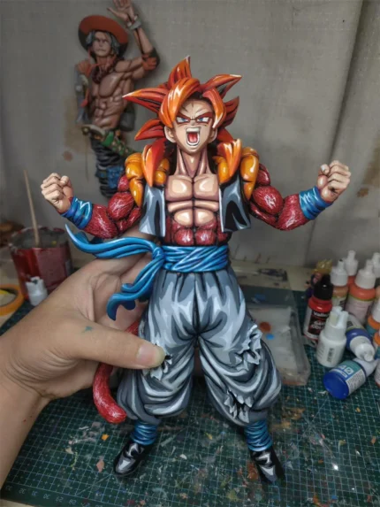 28CM  2d comic color Dragon Ball figure repaint-Gogeta-ssj4-super