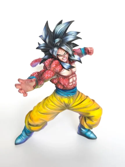 28CM  2.5d comic color dragon ball figure repaint-super ssj4 goku