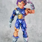 40CM  2D Painting 2D DRAGONBALL figure repaint vegeta god of destruction