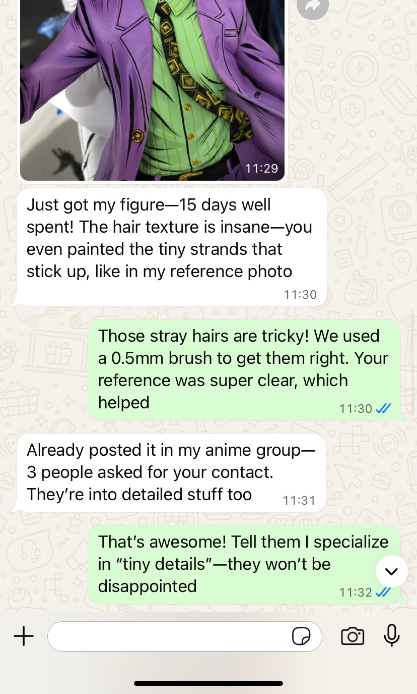 Professional 3D modeling and hand-painting service for custom statues and artistic model