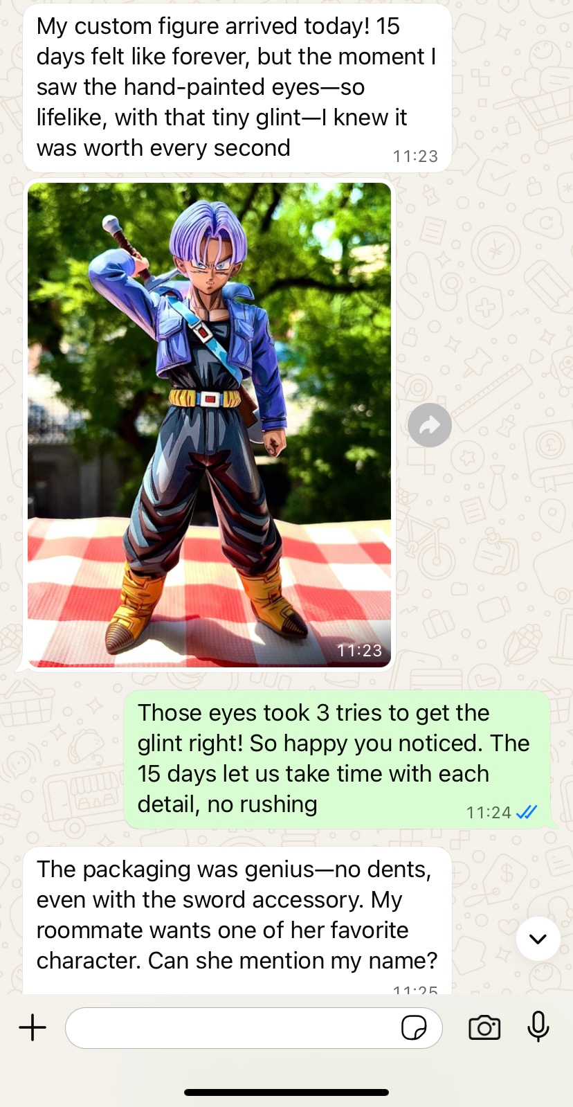 Professional 3D modeling and hand-painting service for custom statues and artistic model